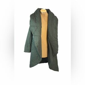 Young Fabulous & Broke Dark Green Quilted Puffer Jacket Oversized Cozy